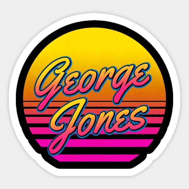 George Personalized Name Birthday Retro 80s Styled Gift Sticker by Jims Birds
